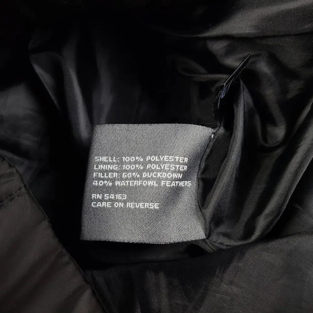 Kenneth Cole Reaction Down Filled Puffer Coat Small Black Trench
